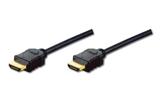 Kabel HDMI 2.0 UHD 4K 3D A/A St/St Gold 01,00m schwarz